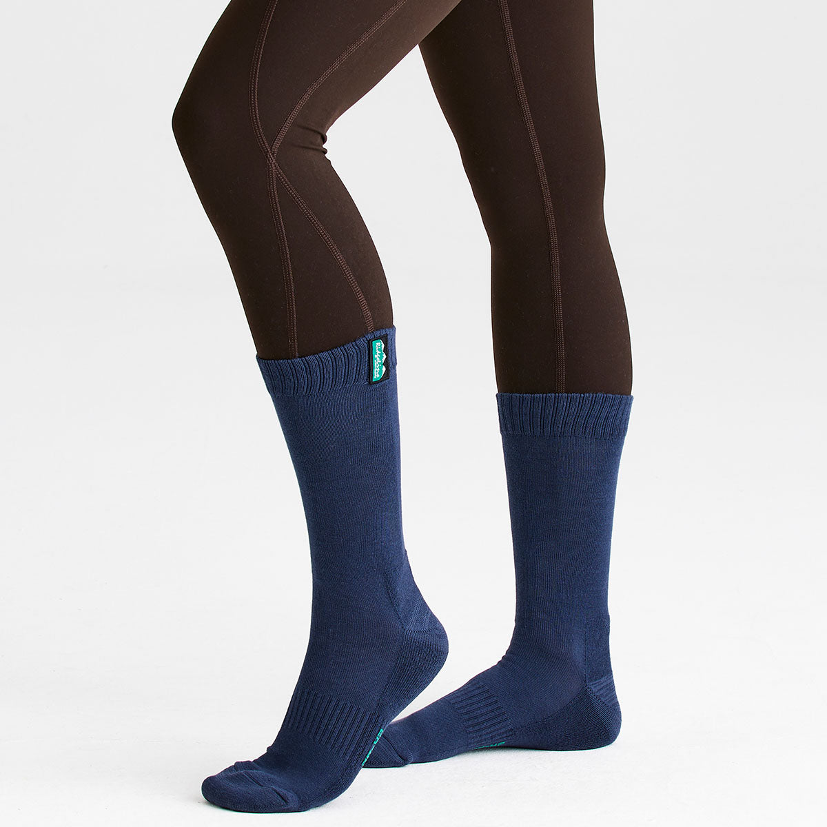 Cotton Work Socks Navy Multi (3 pack) - Mid Length