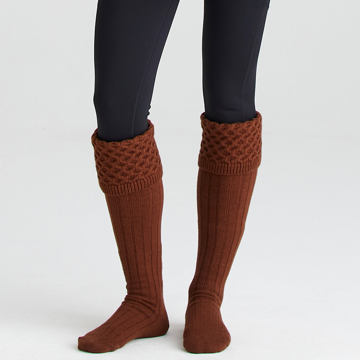 Double Cuff Welly Sock - Nutmeg