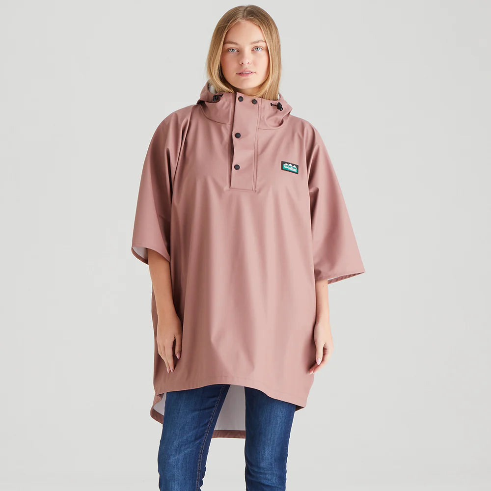 Ridgeline Unisex Poncho #colour_dusky-pink