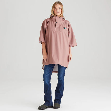 Ridgeline Unisex Poncho #colour_dusky-pink