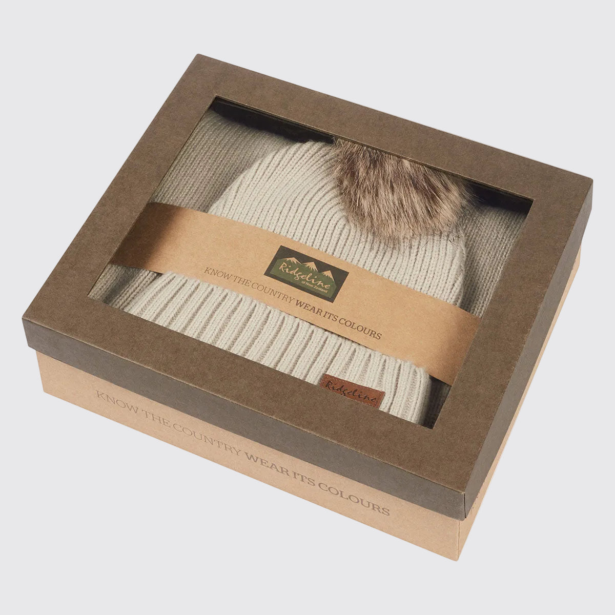 Baltic Bobble Hat & Scarf Set - Sand