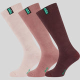 Cotton Work Socks Oxblood Multi (3 pack) - Full Length