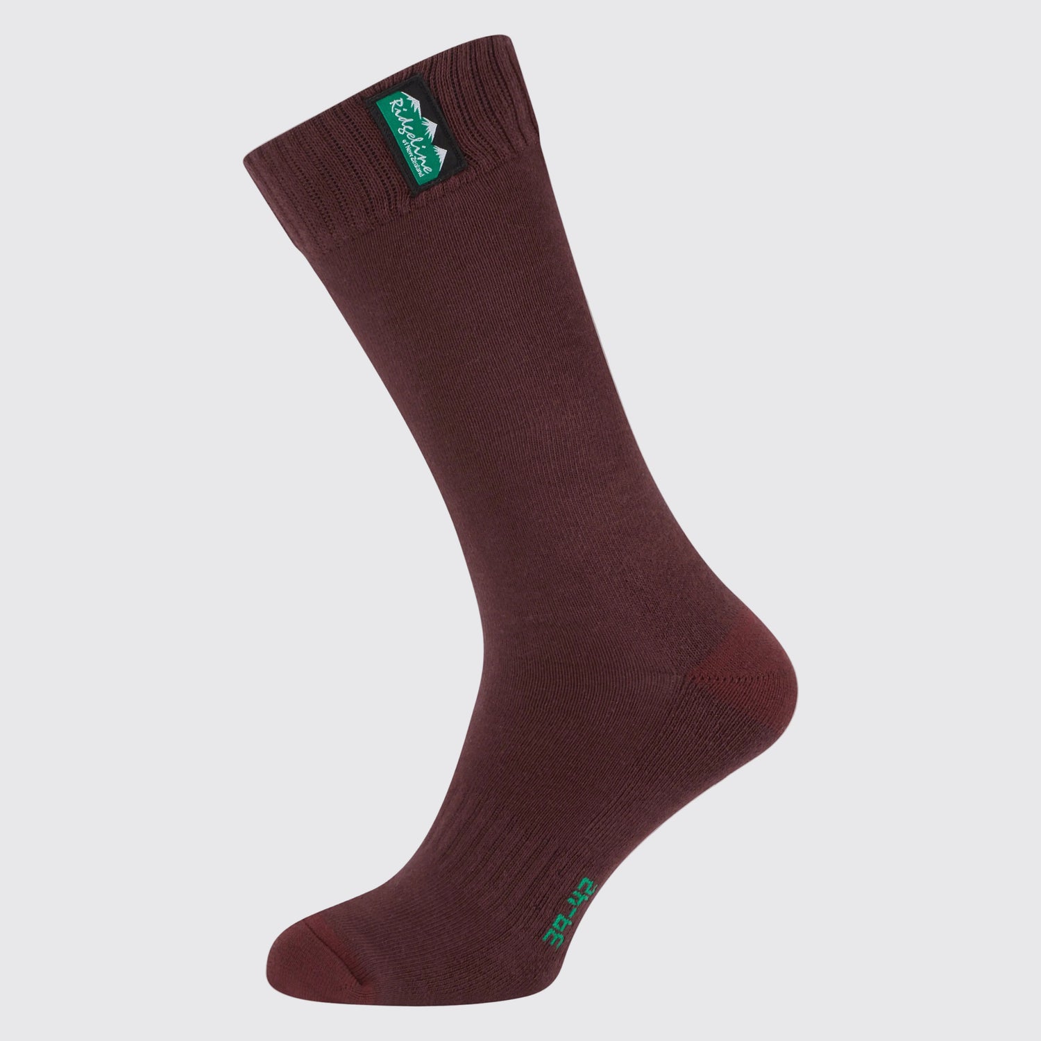 Cotton Work Socks Oxblood Multi (3 pack) - Mid Length