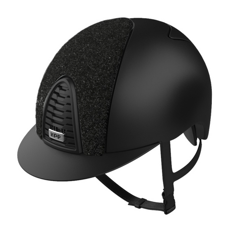 KEP Cromo 2.0 Textile Glitter Riding Hat #colour_black-black-glitter-front