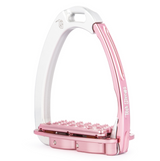 Tech Stirrups Venice Plus Evo Adult Safety Stirrups #colour_silver-pink
