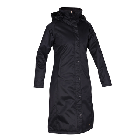 Shires Aubrion Ladies Halcyon Long Waterproof Coat #colour_black