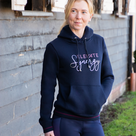 Hy Equestrian Synergy Elevate Hoodie #colour_navy-fig