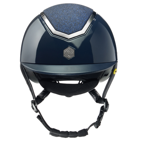 Charles Owen Kylo MIPS Sparkly Gloss Riding Hat #colour_navy-gloss-pewter