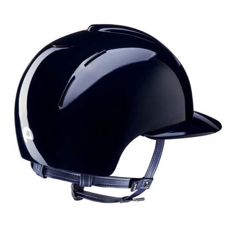 KEP Smart Polished Blue Polo Peak Riding Hat with Cromo Liner