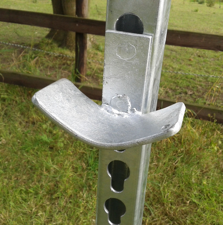 Galvanised Jump Cups Pole Type #colour_silver