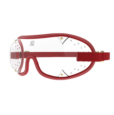 Kroop's Triple Slot Clear Goggle #colour_red