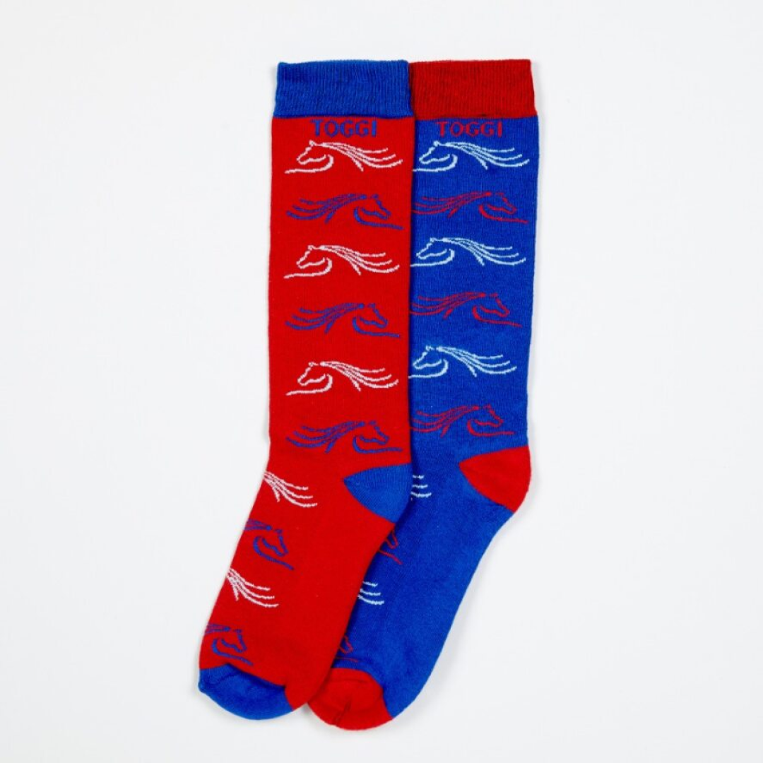 Toggi Eco Women Lunar Socks - Pack of 2 #colour_blue-crimson