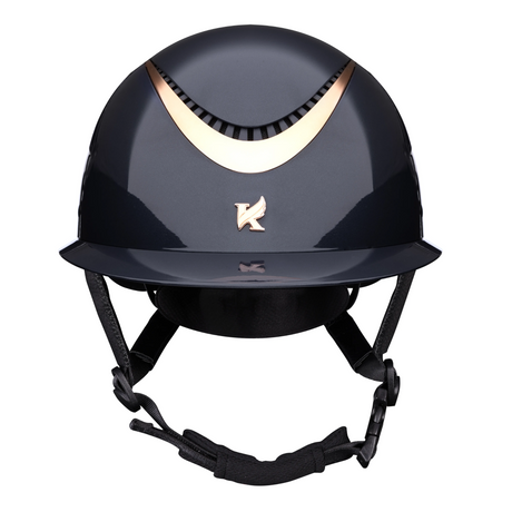 Shires Karben Alina Ellipse Riding Hat #colour_navy-rose-gold