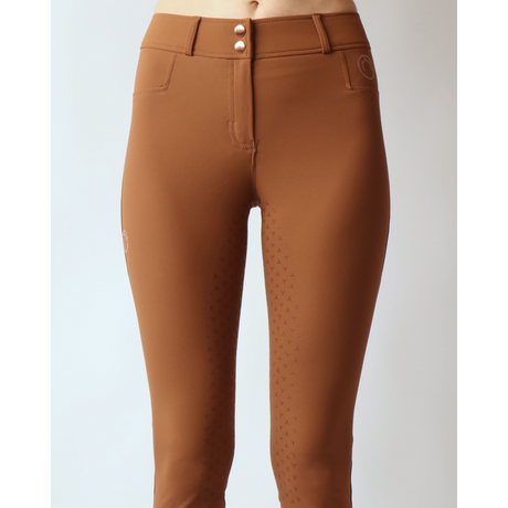 Montar Rosa Full Grip Breeches With Rosegold Crystals