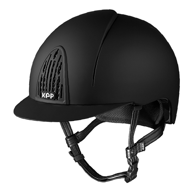 KEP Smart Matt Black Riding Hat #colour_black-matt-black-front