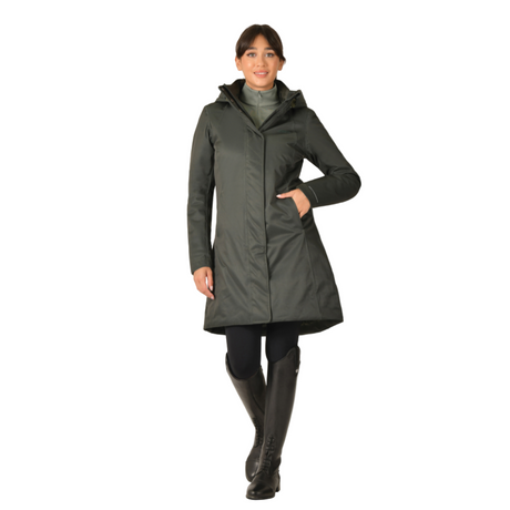 Weatherbeeta Ladies All Purpose Waterproof Longline Equestrian Jacket #colour_midnight-green
