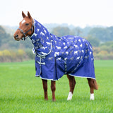 Bridleway Ontario Lite Combo Turnout Rug #colour_navy-horse