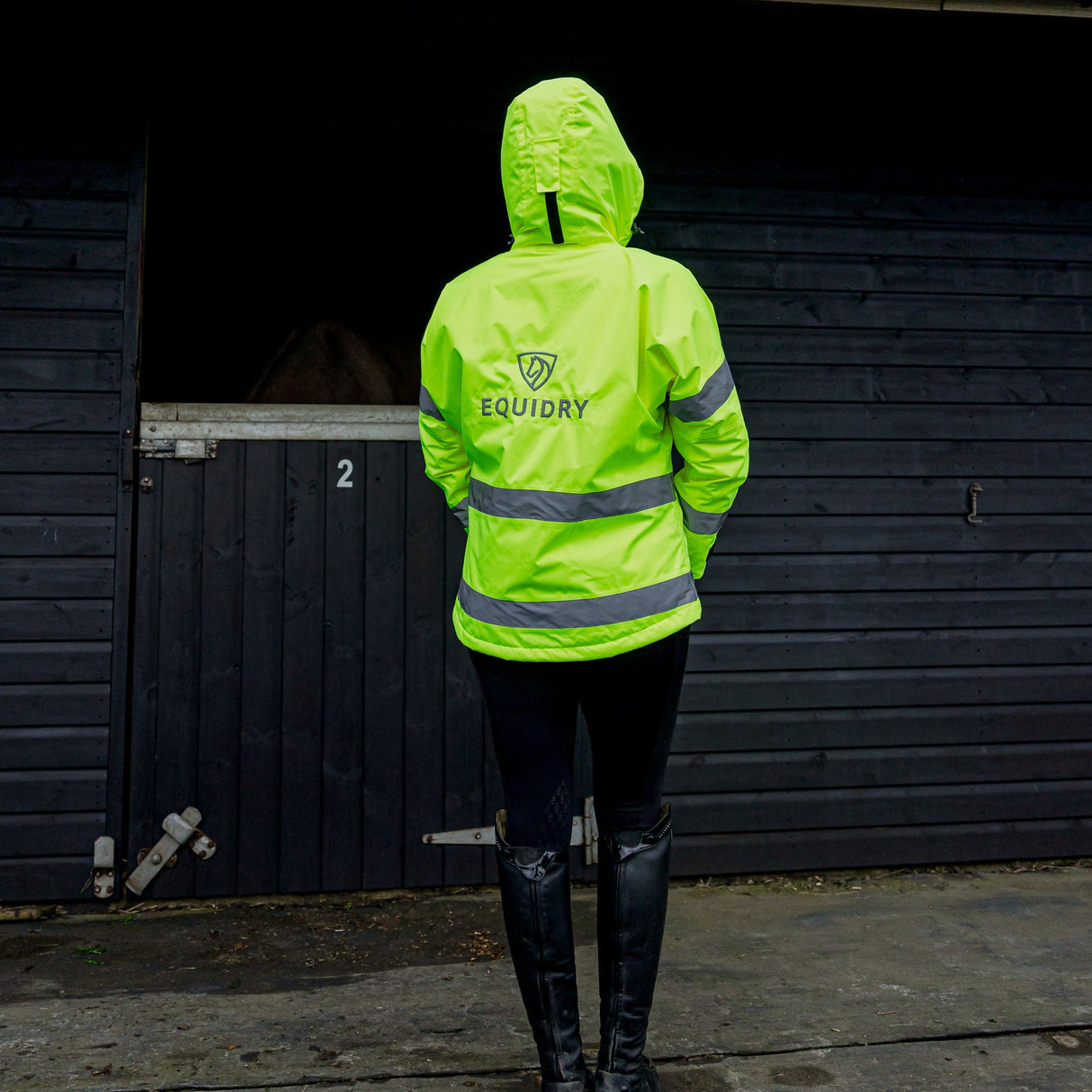 EQUIDRY Women's Thin Fleece Shortie #colour_hi-vis-yellow