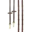 Whitaker Snap Clip 9-Loop Reins #colour_havana