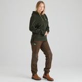 Ridgeline Womens Ballistic Long Sleeved Fleece Hoodie #colour_deep-forest