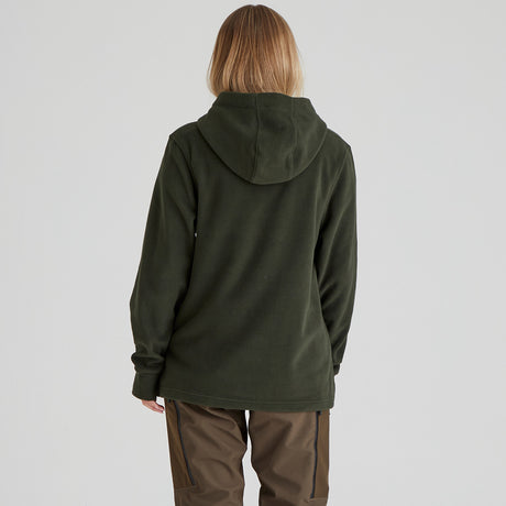Ridgeline Womens Ballistic Long Sleeved Fleece Hoodie #colour_deep-forest