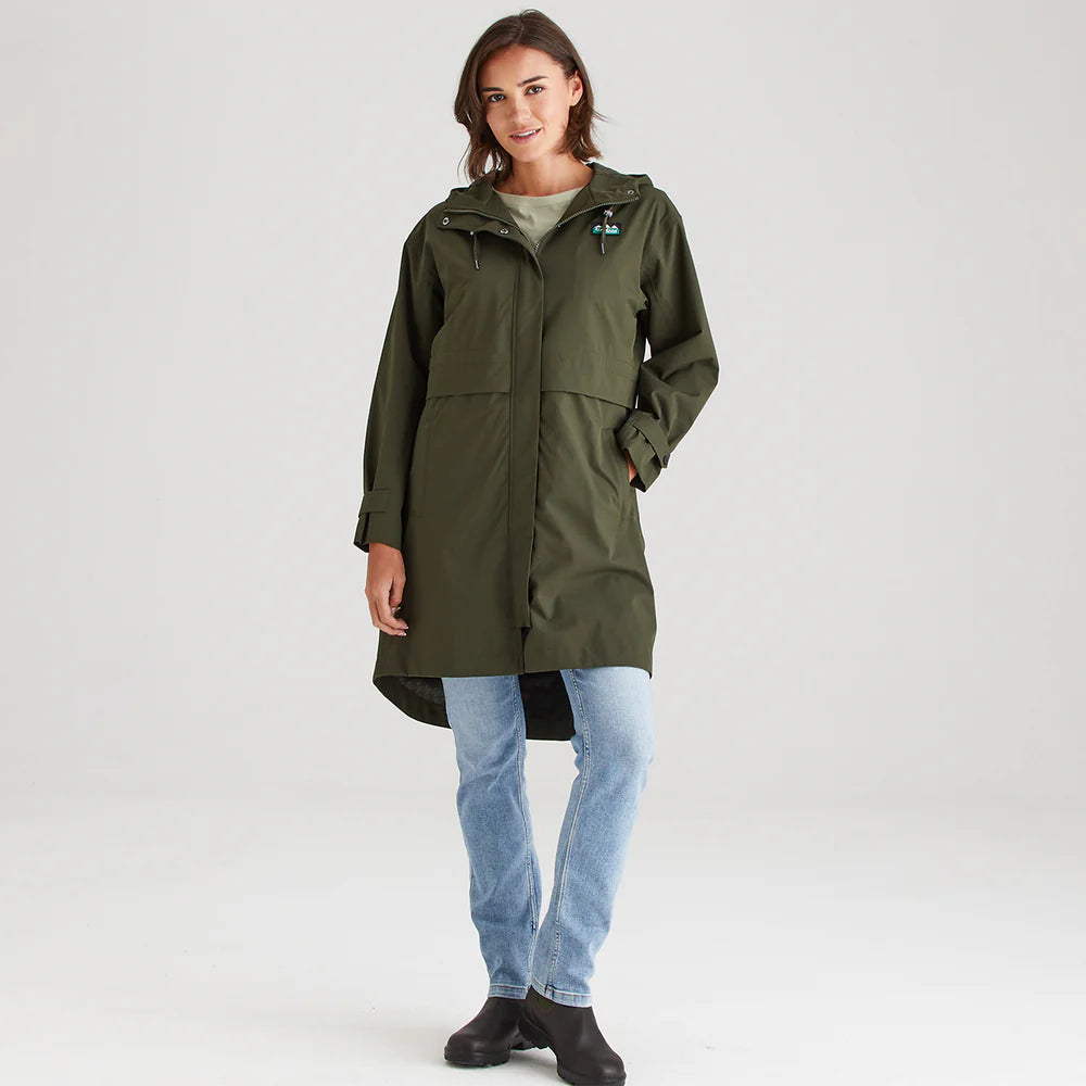 Ridgeline Womens Blakeney Parka #colour_deep-forest
