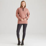 Ridgeline Womens Brancaster 1/4 Zip #colour_dusky-pink