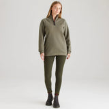 Ridgeline Womens Brancaster 1/4 Zip #colour_smokey-olive