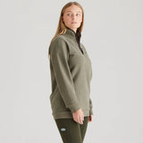Ridgeline Womens Brancaster 1/4 Zip #colour_smokey-olive
