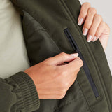 Ridgeline Womens Brumby Yard Jacket #colour_deep-forest