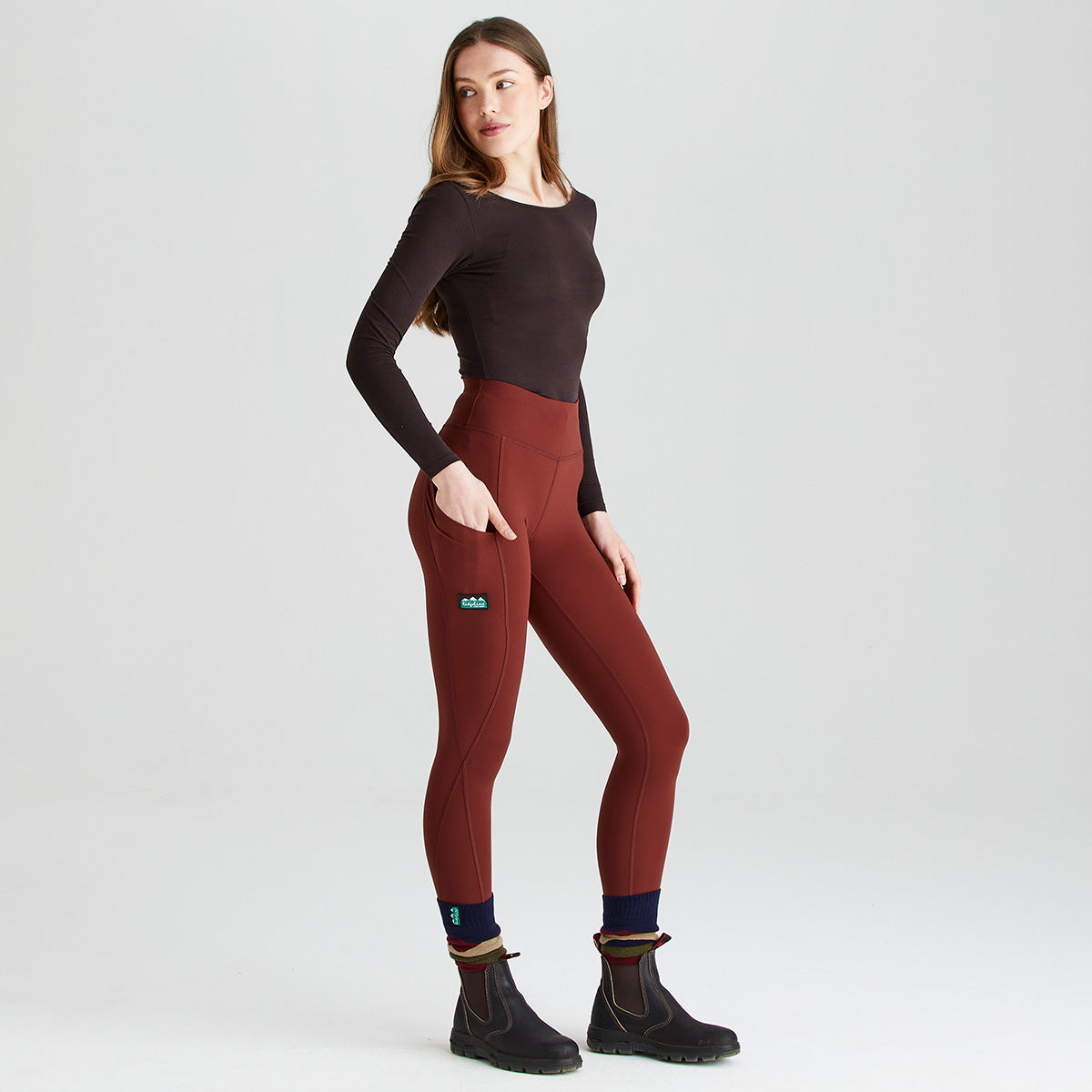 Women's Infinity Leggings - Oxblood