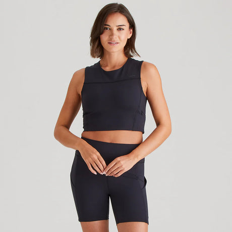 Ridgeline Womens Infinity Crop Top #colour_black