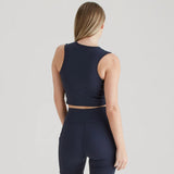 Ridgeline Womens Infinity Crop Top #colour_navy