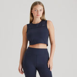 Ridgeline Womens Infinity Crop Top #colour_navy