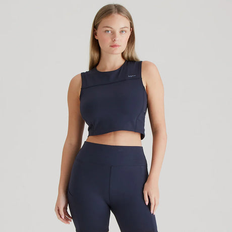 Ridgeline Womens Infinity Crop Top #colour_navy