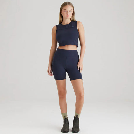 Ridgeline Womens Infinity Crop Top #colour_navy