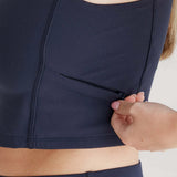 Ridgeline Womens Infinity Crop Top #colour_navy