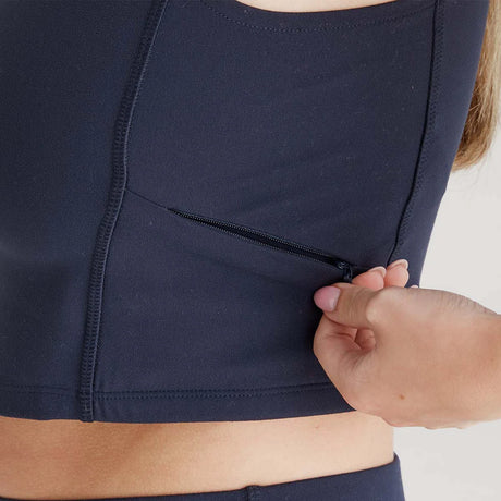 Ridgeline Womens Infinity Crop Top #colour_navy