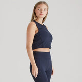 Ridgeline Womens Infinity Crop Top #colour_navy