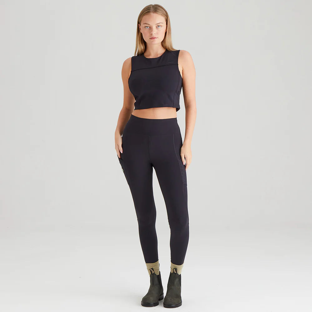 Ridgeline Ladies Infinity Leggings #colour_black-print