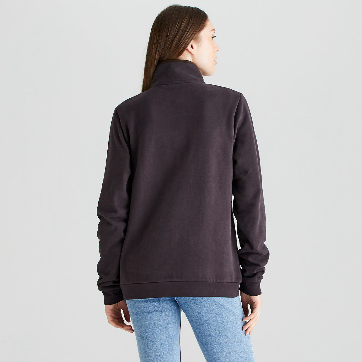 Women's Brancaster 1/4 Zip Top - Deep Bark