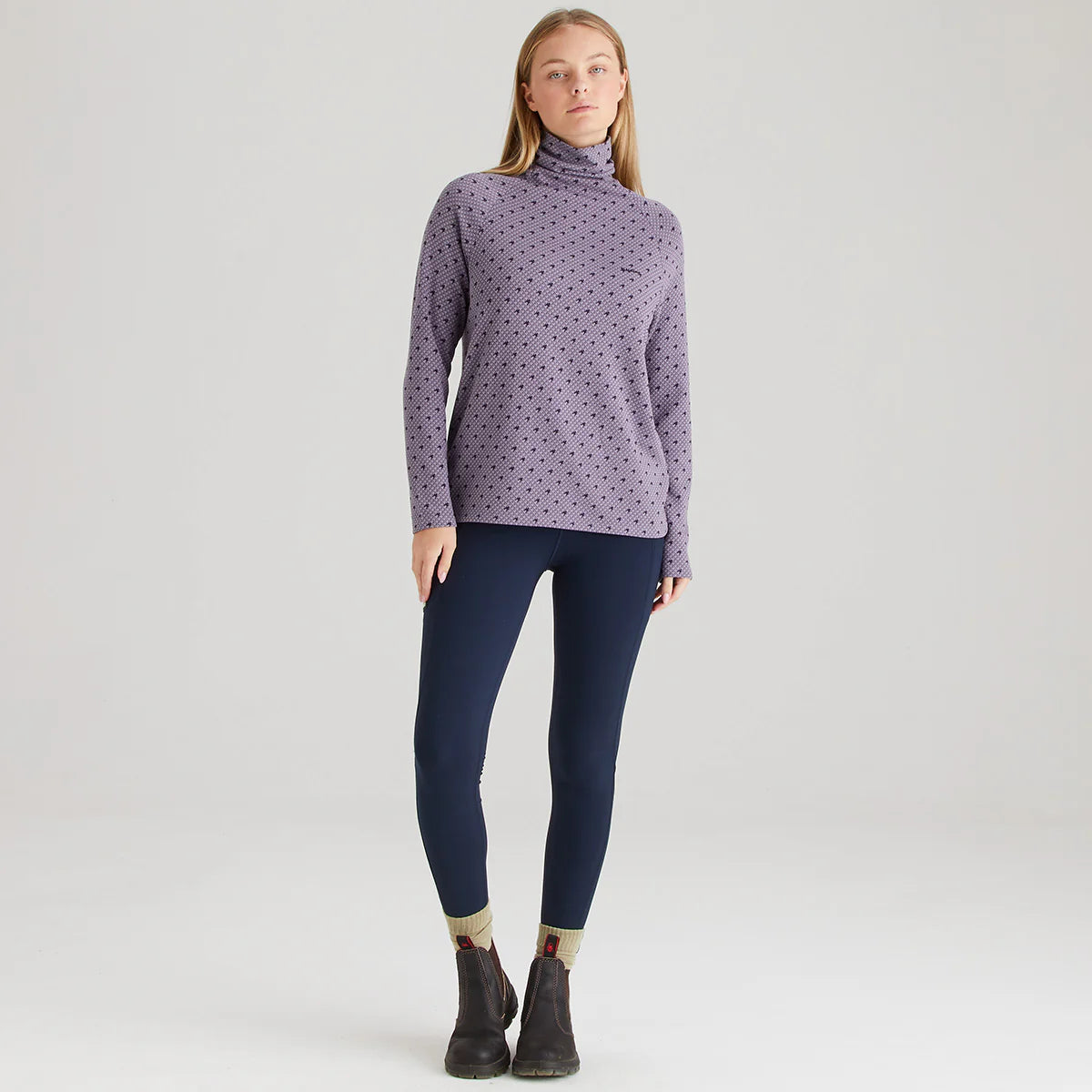 Ridgeline Womens Kelmarsh Top #colour_lilac-print