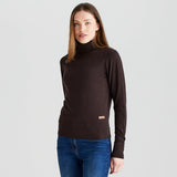 Women's Melford Knit Roll Neck - Deep Bark
