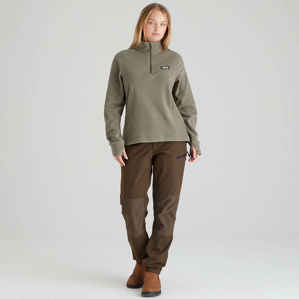 Ridgeline Womens Narvik Fleece - New #colour_smokey-olive