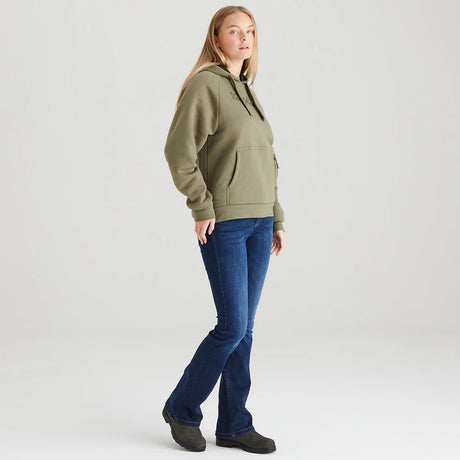 Ridgeline Womens Signature Hoodie #colour_khaki-green