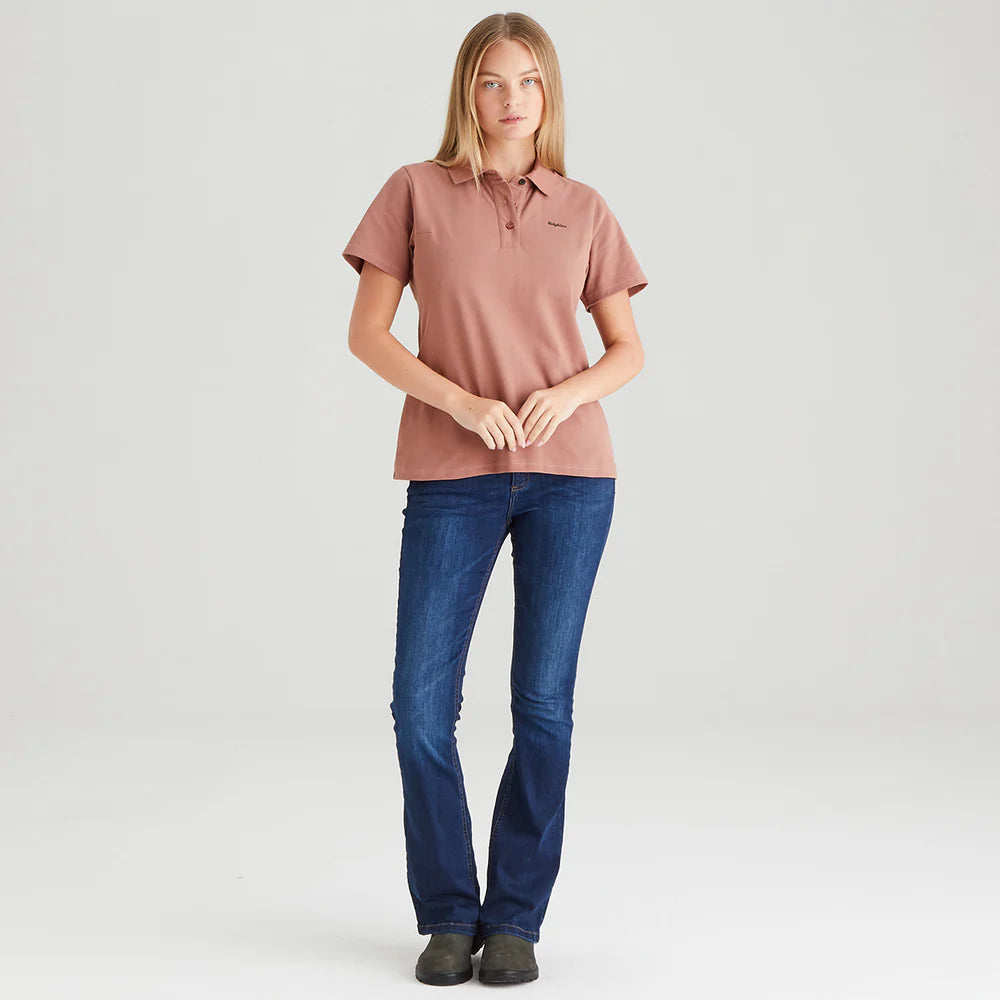 Ridgeline Womens Signature Polo Shirt #colour_dusky-pink