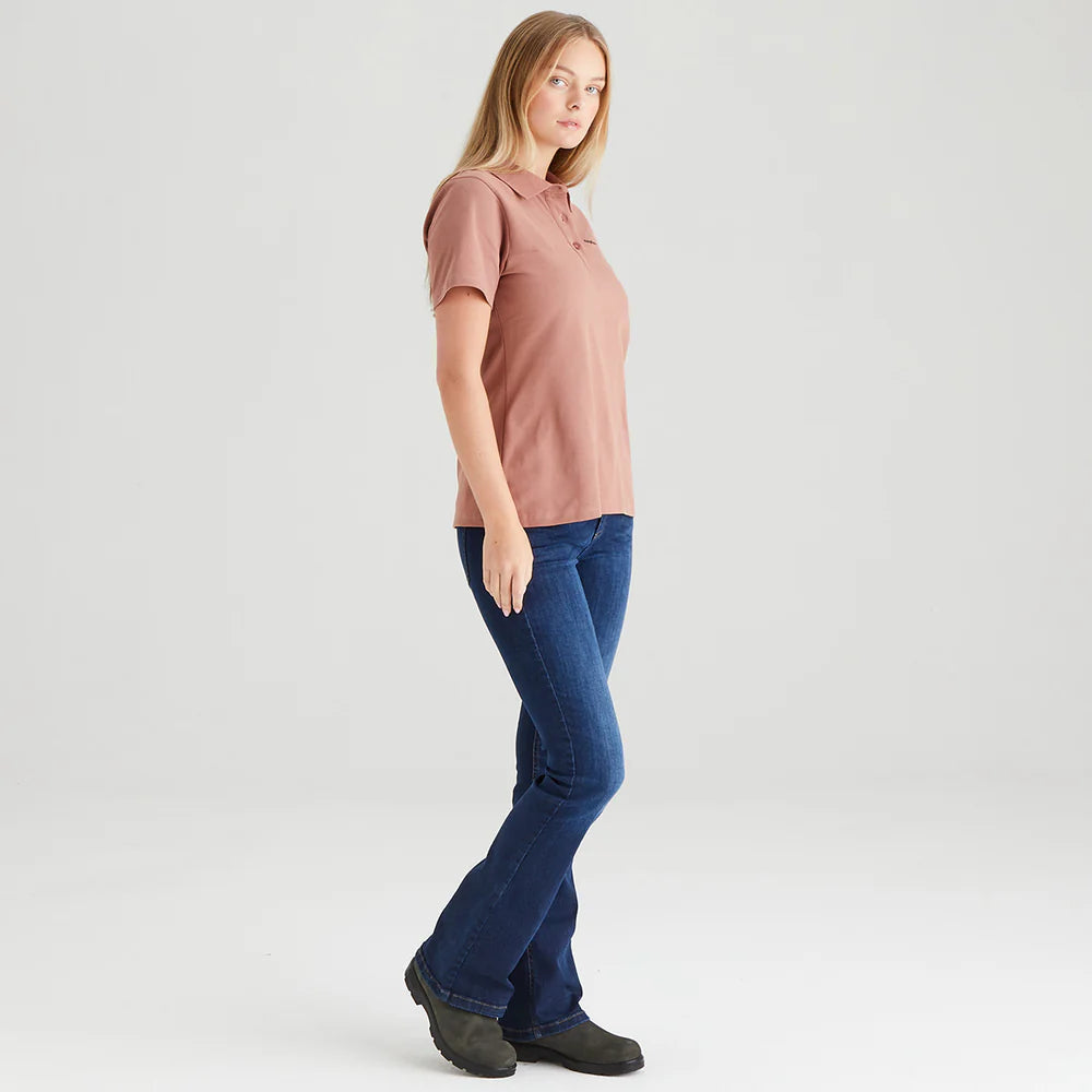 Ridgeline Womens Signature Polo Shirt #colour_dusky-pink