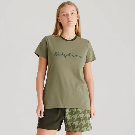Ridgeline Womens Signature T Shirt #colour_khaki-green