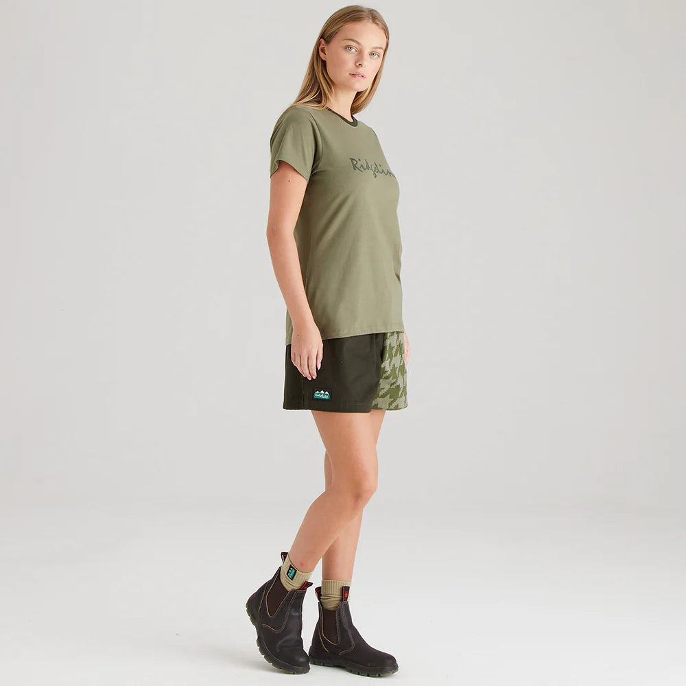 Ridgeline Womens Signature T Shirt #colour_khaki-green