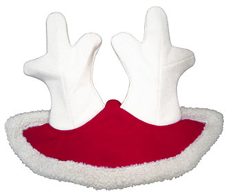 Equitheme Noel Christmas Ear Cap In Reindeers Antlers Shape #colour_red-white
